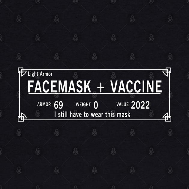 Funny Face Mask Design - Light Skyrim Vaccine Meme by Aventi